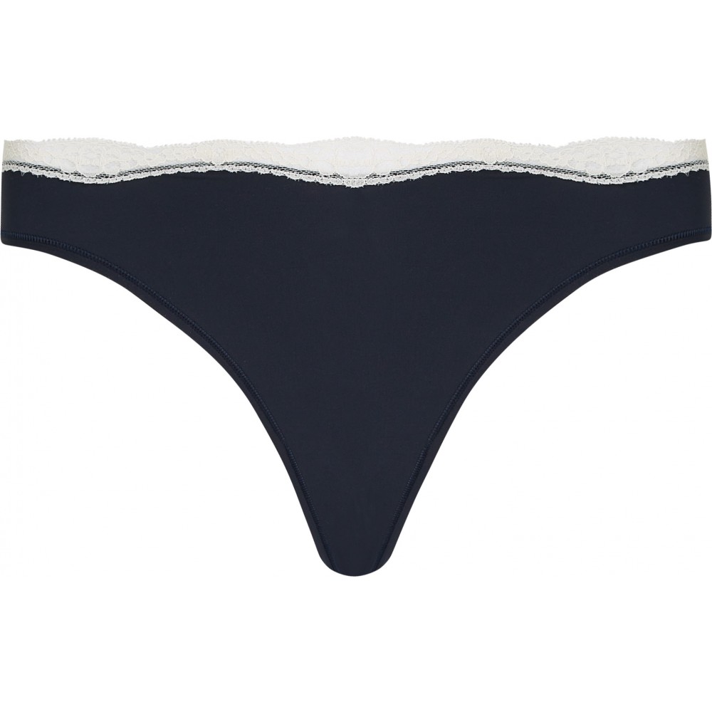 Tommy Hilfiger UW0UW06053-C1G, Γυναικείο Κυλοτάκι Thong, ΜΠΛΕ ΣΚΟΥΡΟ