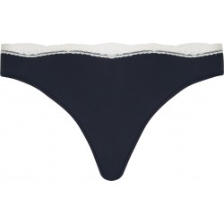 Tommy Hilfiger UW0UW06053-C1G, Γυναικείο Κυλοτάκι Thong, ΜΠΛΕ ΣΚΟΥΡΟ