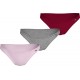 Tommy Hilfiger 3pack RIB DIPPED BRAZILIAN UW0UW06130-0WT, Γυναικεία Κυλοτάκια Brazilian, MULTI COLOR 