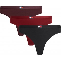 Tommy Hilfiger 3pack Thong UW0UW06139-0W6, Γυναικεία Κυλοτάκια String, MULTI COLOR 