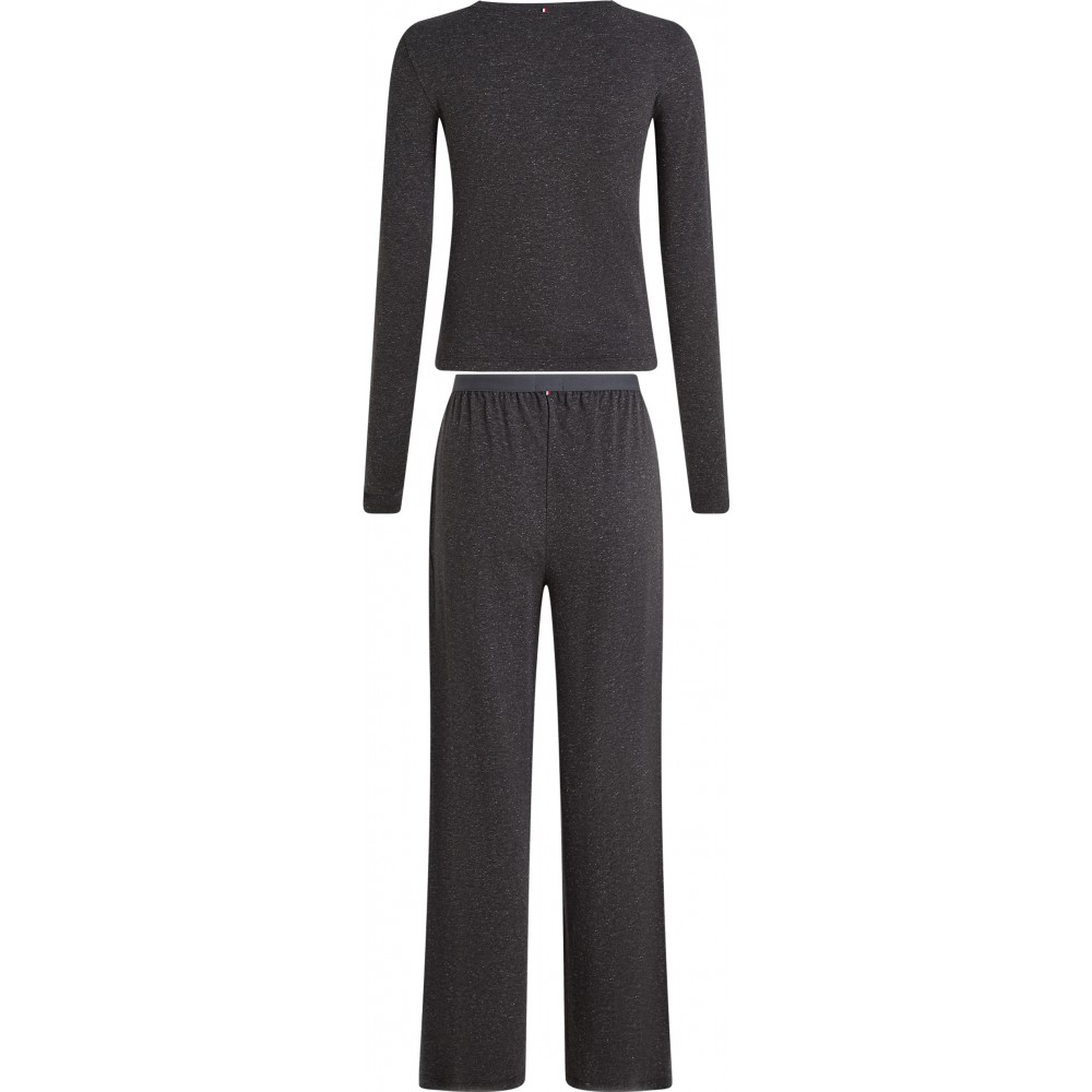 Tommy Hilfiger UW0UW06230-P5Q, GIFT LUREX LS TEE PANTS SET, Πυτζάμα Σετ FW25-26, ΓΚΡΙ