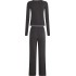 Tommy Hilfiger UW0UW06230-P5Q, GIFT LUREX LS TEE PANTS SET, Πυτζάμα Σετ FW25-26, ΓΚΡΙ