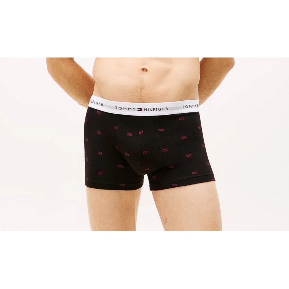 Tommy Hilfiger 3p Trunk Print UM0UM02768-0UB, Ανδρικά μπόξερ Σετ 3 τεμαχίων με σχέδιο, MULTI COLOR