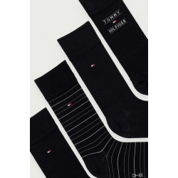 Tommy Hilfiger 701241158-002 Ανδρικές Κάλτσες 4τεμ. σε Συσκευασία Δώρου ΜΑΥΡΟ