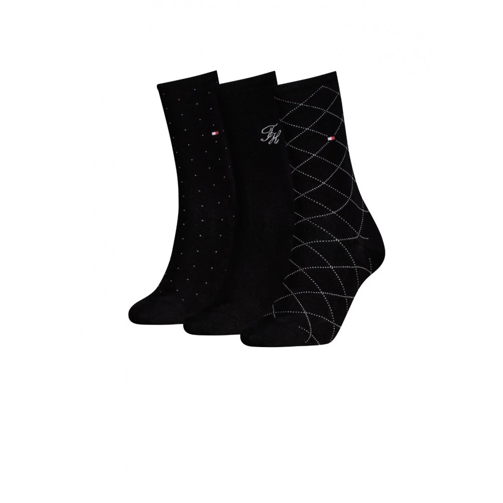 Tommy Hilfiger 701242186-002  TH WOMEN SOCK 3p GIFT BOX MONOGRAM