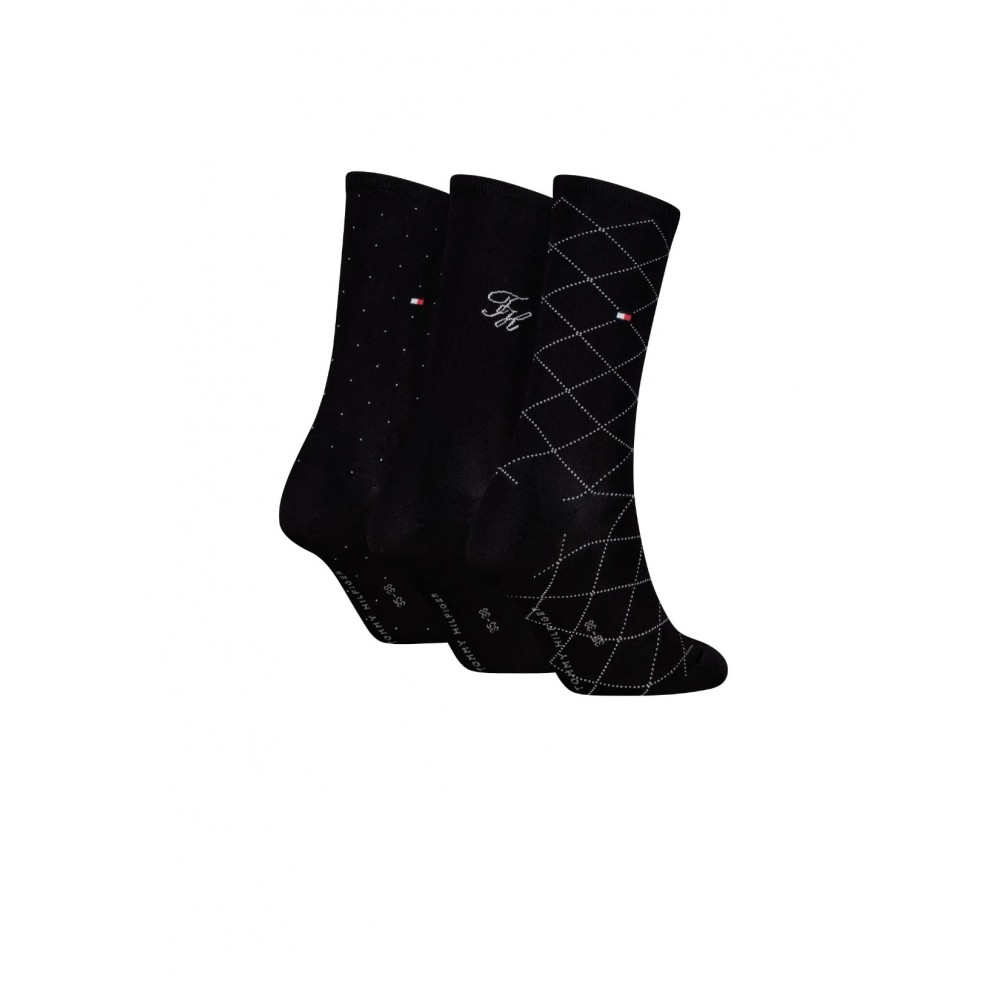 Tommy Hilfiger 701242186-002  TH WOMEN SOCK 3p GIFT BOX MONOGRAM