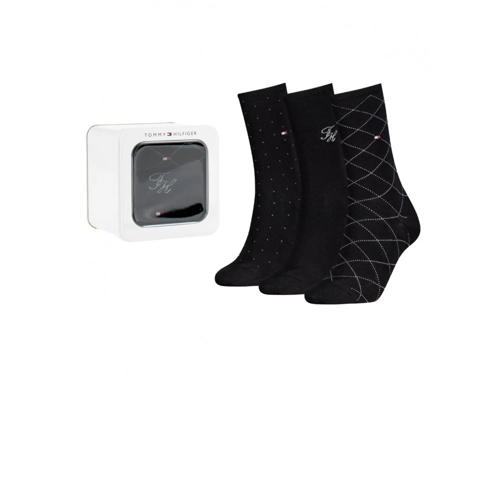 Tommy Hilfiger 701242186-002  TH WOMEN SOCK 3p GIFT BOX MONOGRAM
