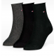 Tommy Hilfiger 701242187-001,  TH WOMEN SHORT SOCK  3p GIFT BOX LUREX