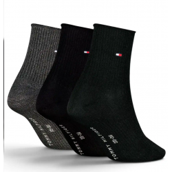 Tommy Hilfiger 701242187-001,  TH WOMEN SHORT SOCK  3p GIFT BOX LUREX