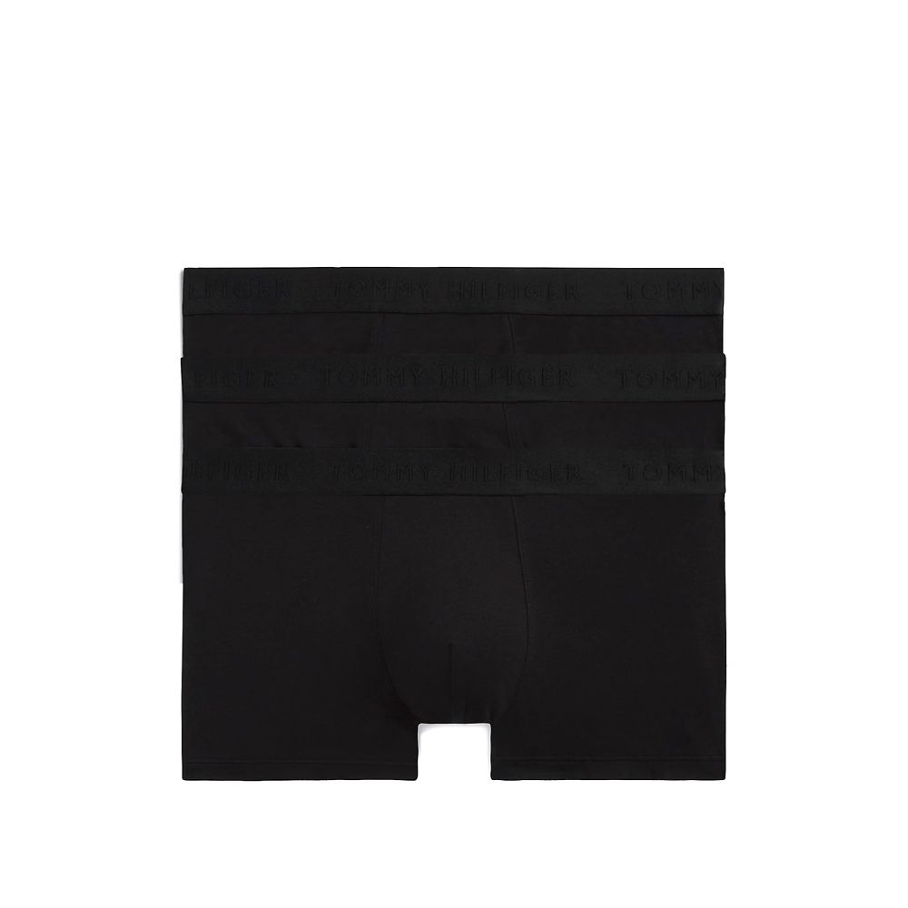 Tommy Hilfiger UM0UM03755-0R8, 3pack  Logo Waistband Trunk, BLACK
