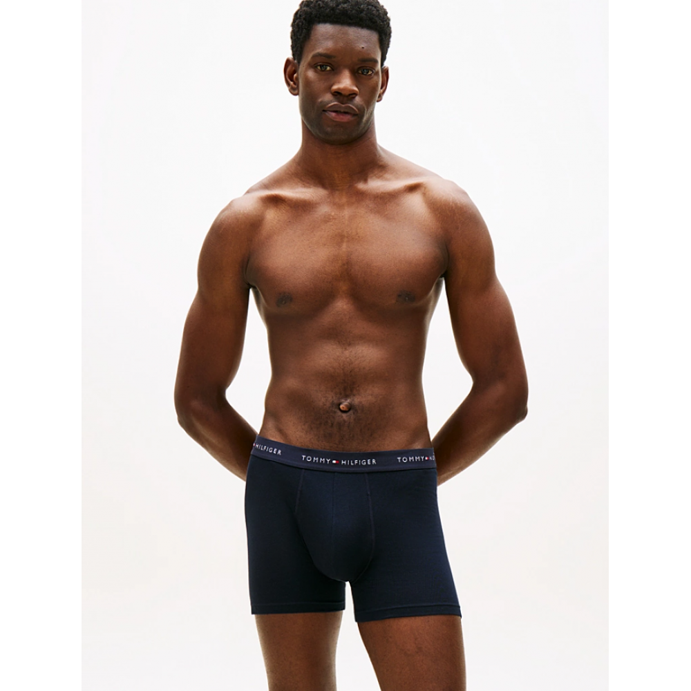 Tommy Hilfiger Plus Size UM0UM03897-05M 3p WB Trunk , Ανδρικά μπόξερ Σετ 3 τεμ. BLEU BLACK