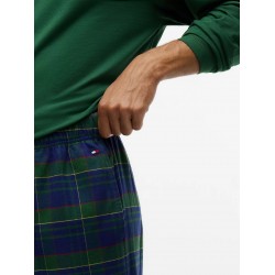 Tommy Hilfiger  UM0UM04044-0WA TH Original Jersey Flannel Pyjama, Ανδρική Βαμβακερή Πυζάμα, ΠΡΑΣΙΝΟ