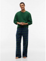 Tommy Hilfiger  UM0UM04044-0WA TH Original Jersey Flannel Pyjama, Ανδρική Βαμβακερή Πυζάμα, ΠΡΑΣΙΝΟ