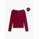 Tommy Hilfiger UW0UW06603-XJS, Essential Pointelle Pyjama Set And Scrunchie, ΜΠΟΡΝΤΟ