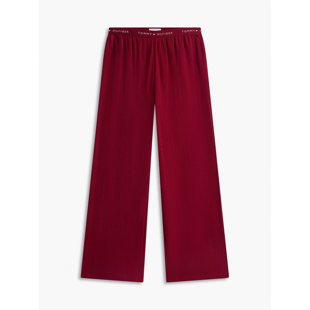 Tommy Hilfiger UW0UW06603-XJS, Essential Pointelle Pyjama Set And Scrunchie, ΜΠΟΡΝΤΟ