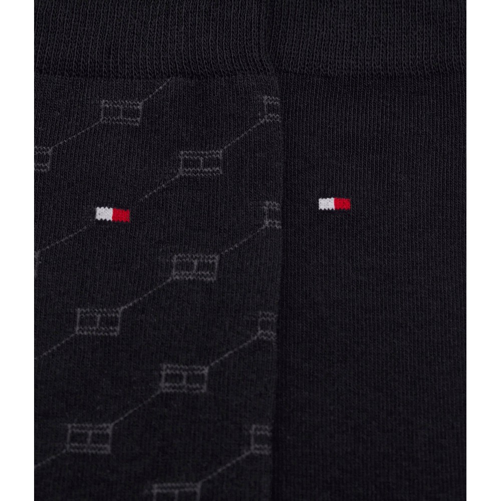 TOMMY HILFIGER 701241991-004 Ανδρικές Κάλτσες 2pcs  TH MEN SOCK FLAG AOP, BLACK