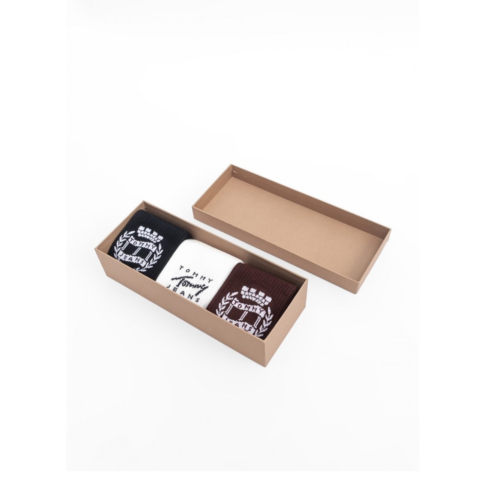 Tommy Hilfiger 701242190-001 TH UNI TJ SOCK 3p CREST GIFT BOX