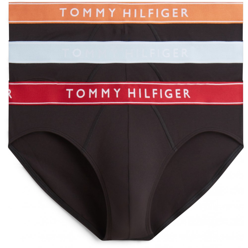 Tommy Hilfiger UM0UM03856-0XD 3pcs Brief , Ανδρικά Σλιπ Σετ 3 τεμ. ΜΑΥΡΟ