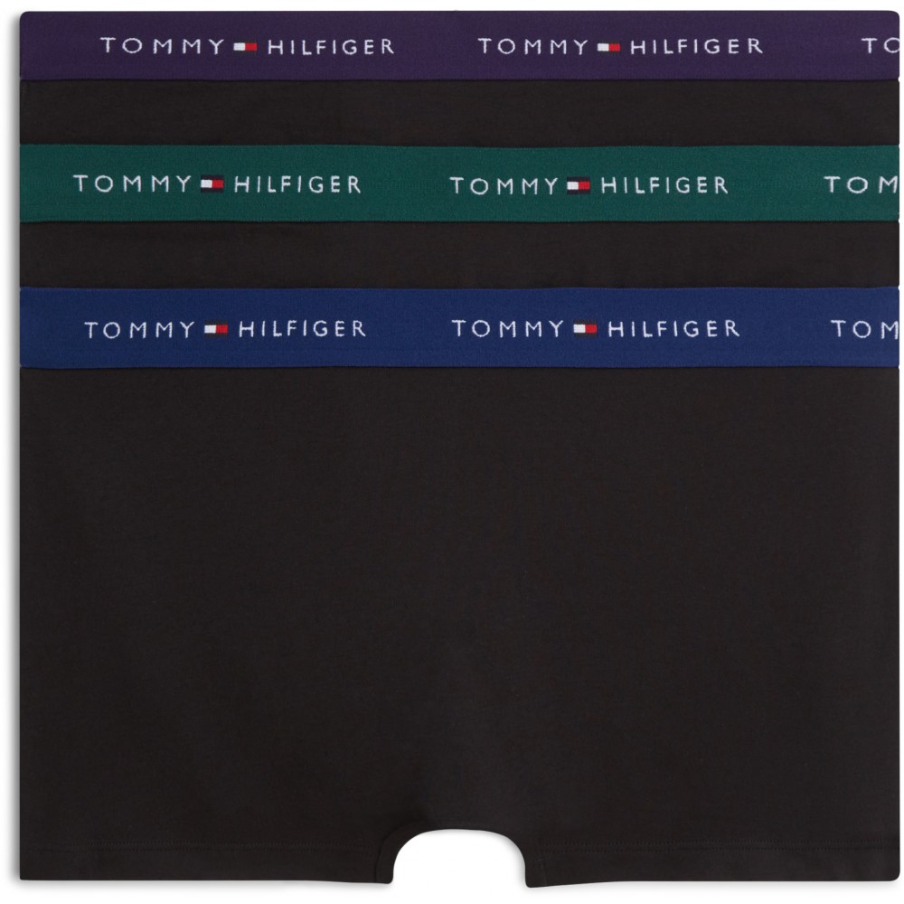 Tommy Hilfiger UM0UM03890-05J, Ανδρικό Boxer Trunk Stretch Cotton 3pack,  Μαύρο