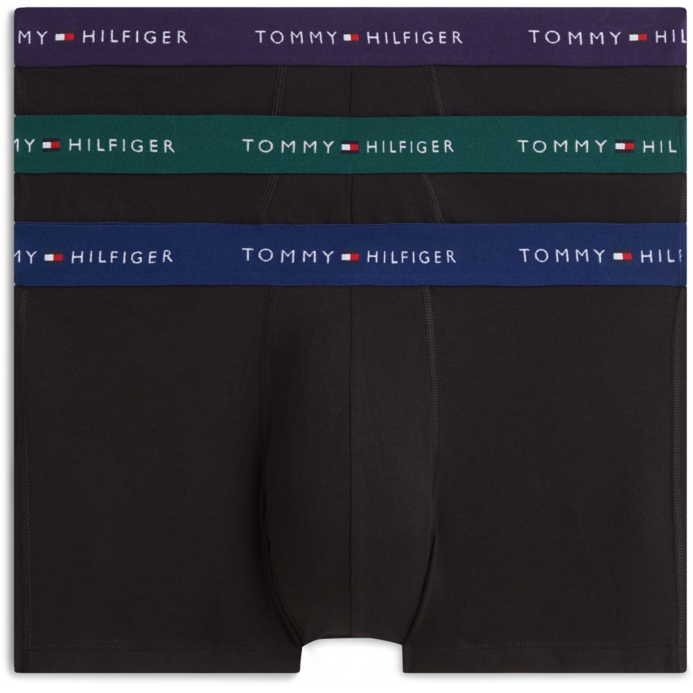 Tommy Hilfiger UM0UM03890-05J, Ανδρικό Boxer Trunk Stretch Cotton 3pack,  Μαύρο