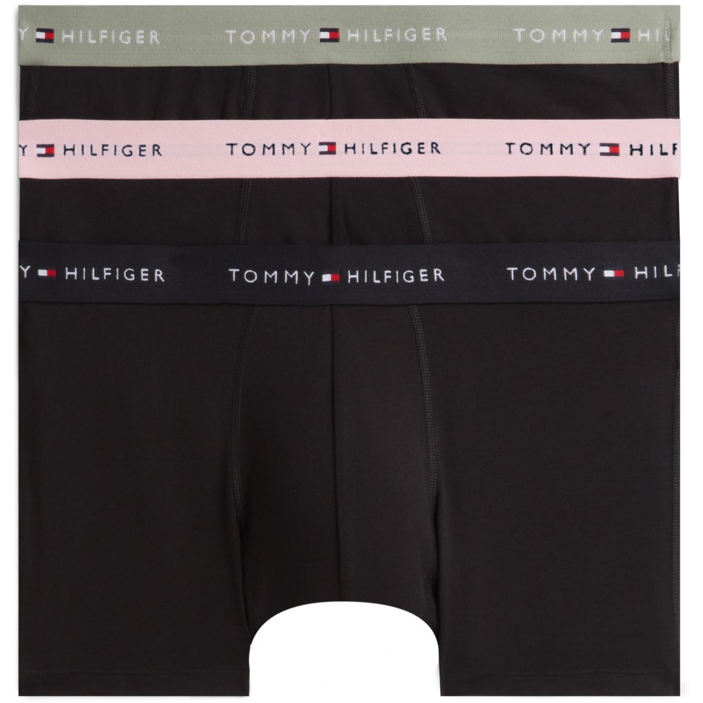Tommy Hilfiger UM0UM03890-0XR 3p WB Trunk , Ανδρικά μπόξερ Σετ 3 τεμ. ΜΑΥΡΟ