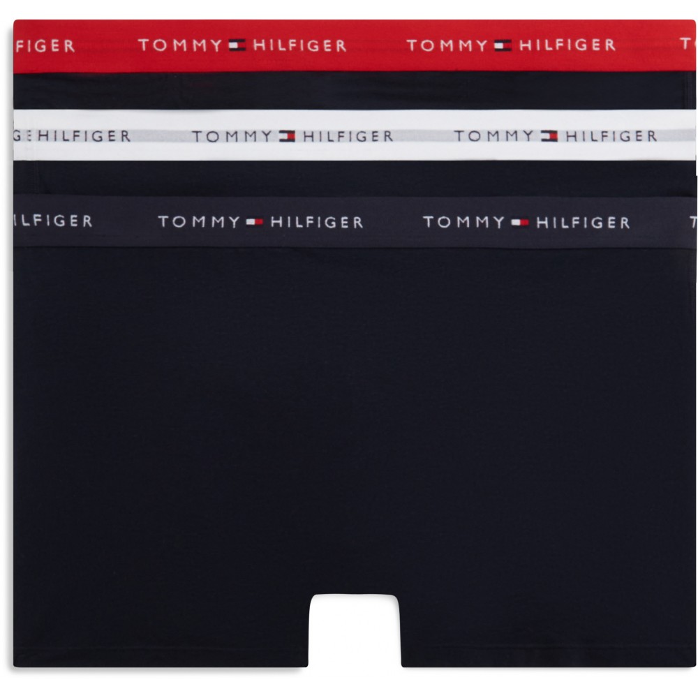 Tommy Hilfiger Plus Size UM0UM03897-05M 3p WB Trunk , Ανδρικά μπόξερ Σετ 3 τεμ. BLEU BLACK