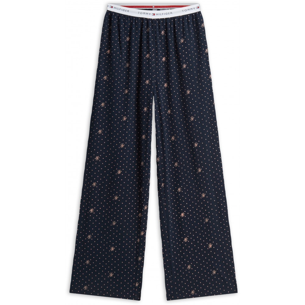 Tommy Hilfiger UW0UW06600-05F, Essential Jersey Long Sleeve Pyjama Set Γυναικεία Πυζάμα ΜΠΛΕ ΣΚΟΥΡΟ