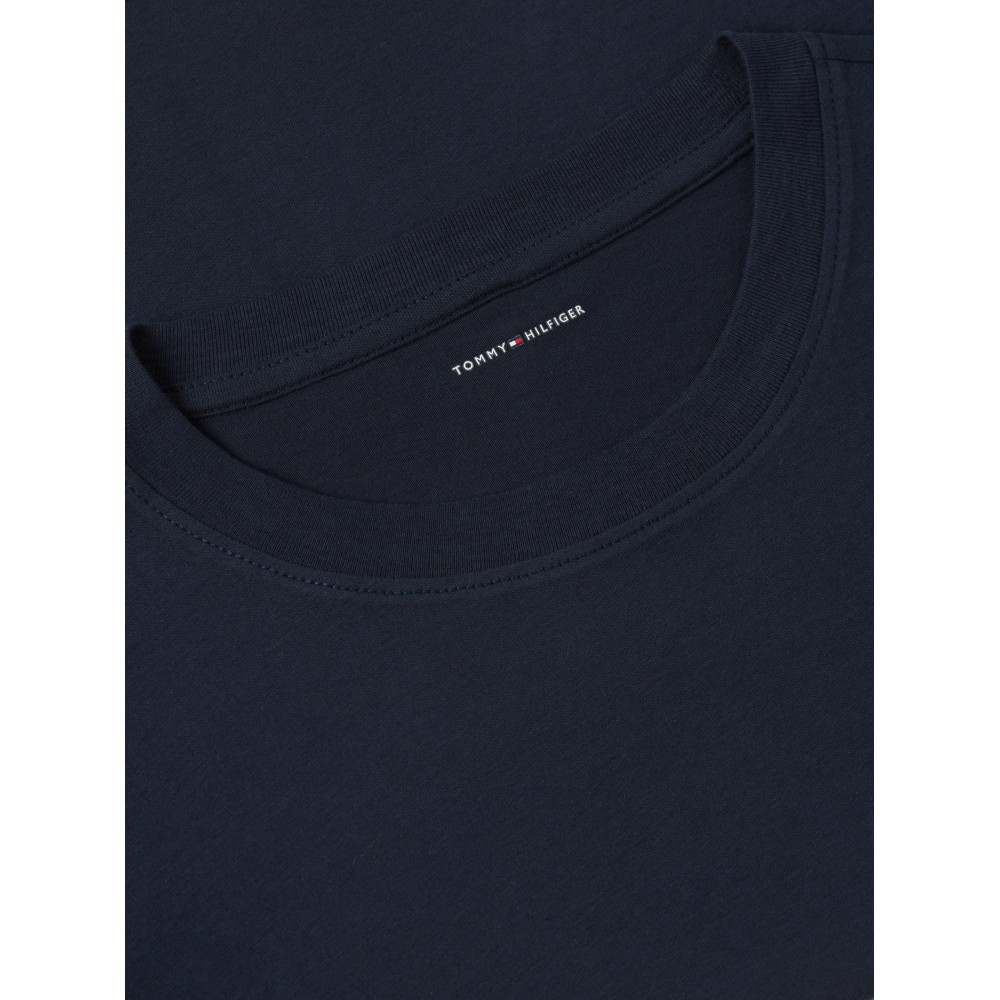 Tommy Hilfiger UW0UW06600-05F, Essential Jersey Long Sleeve Pyjama Set Γυναικεία Πυζάμα ΜΠΛΕ ΣΚΟΥΡΟ