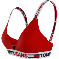 Tommy Jeans Unlined Triangle Γυναικείο Σουτιέν UW0UW03500-XLG KOKKINO