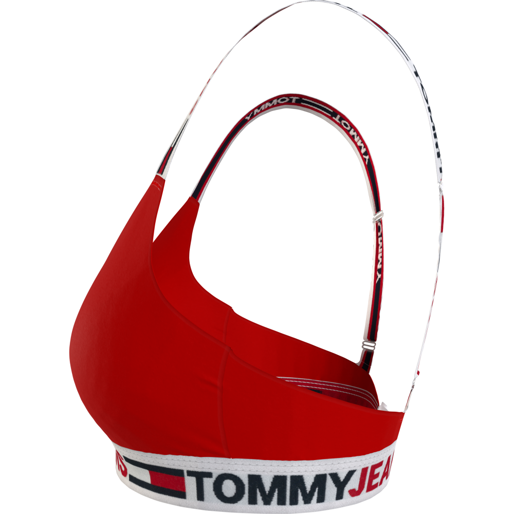 Tommy Jeans Unlined Triangle Γυναικείο Σουτιέν UW0UW03500-XLG KOKKINO