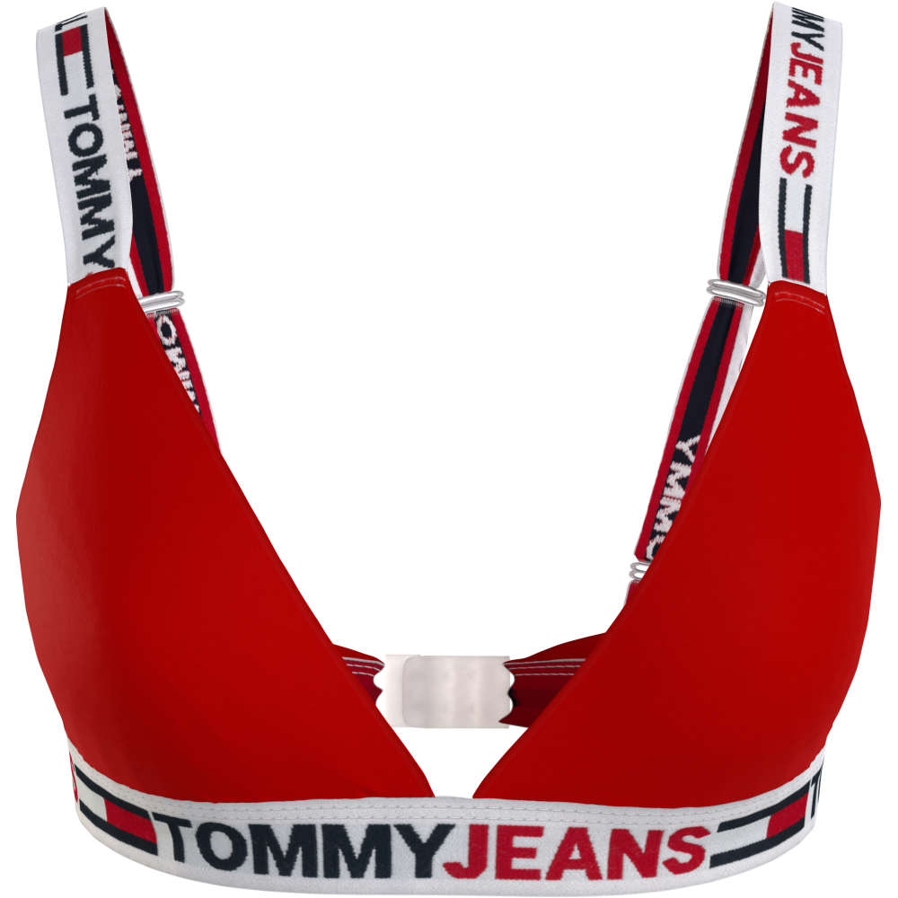 Tommy Jeans Unlined Triangle Γυναικείο Σουτιέν UW0UW03500-XLG KOKKINO