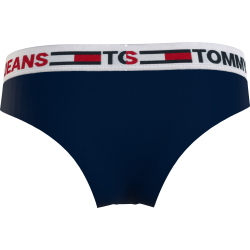 Brazilian Κυλοτάκι TOMMY HILFIGER UW0UW03527-DW5 με λογότυπο στη μέση ΜΠΛΕ ΣΚΟΥΡΟ