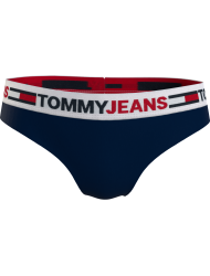 Brazilian Κυλοτάκι TOMMY HILFIGER UW0UW03527-DW5 με λογότυπο στη μέση ΜΠΛΕ ΣΚΟΥΡΟ