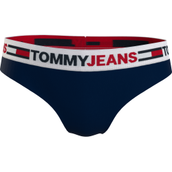 Brazilian Κυλοτάκι TOMMY HILFIGER UW0UW03527-DW5 με λογότυπο στη μέση ΜΠΛΕ ΣΚΟΥΡΟ