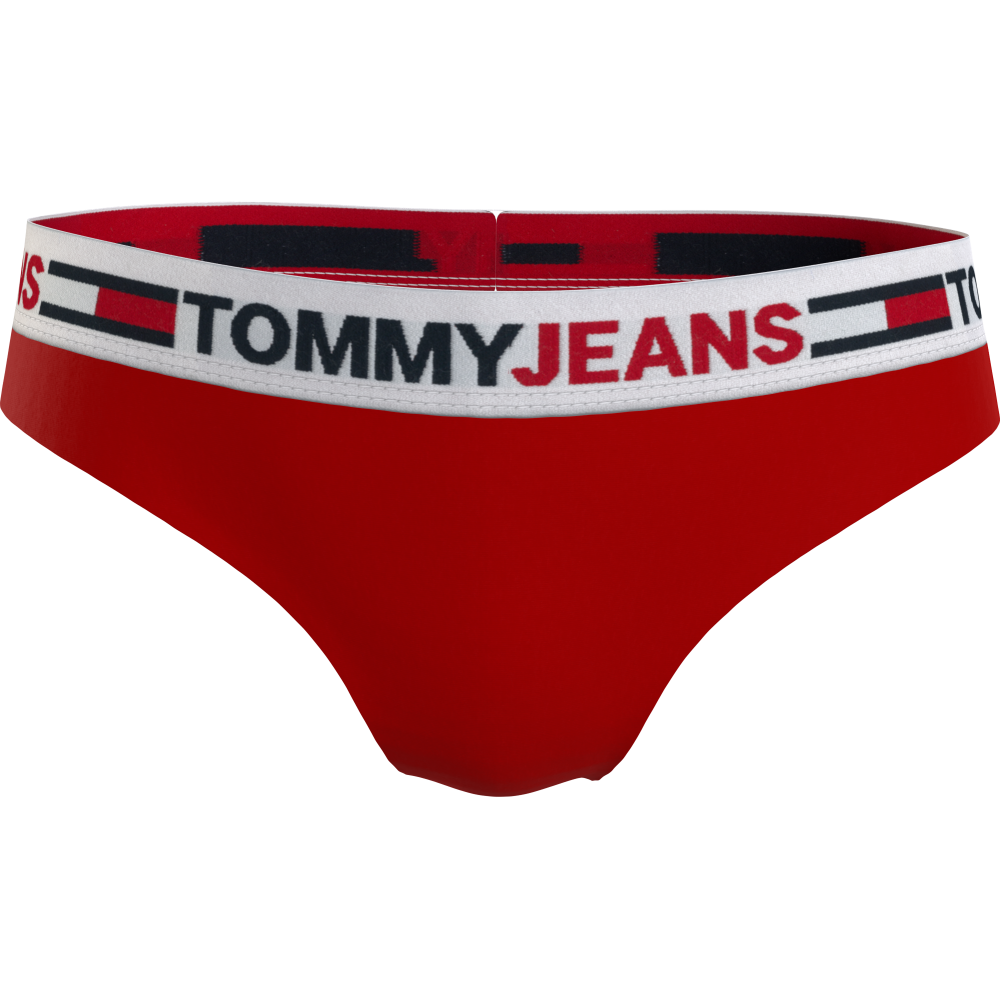 Brazilian Κυλοτάκι TOMMY HILFIGER UW0UW03527-XLG με λογότυπο στη μέση KOKKINO