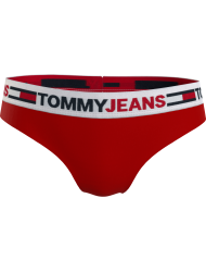 Brazilian Κυλοτάκι TOMMY HILFIGER UW0UW03527-XLG με λογότυπο στη μέση KOKKINO