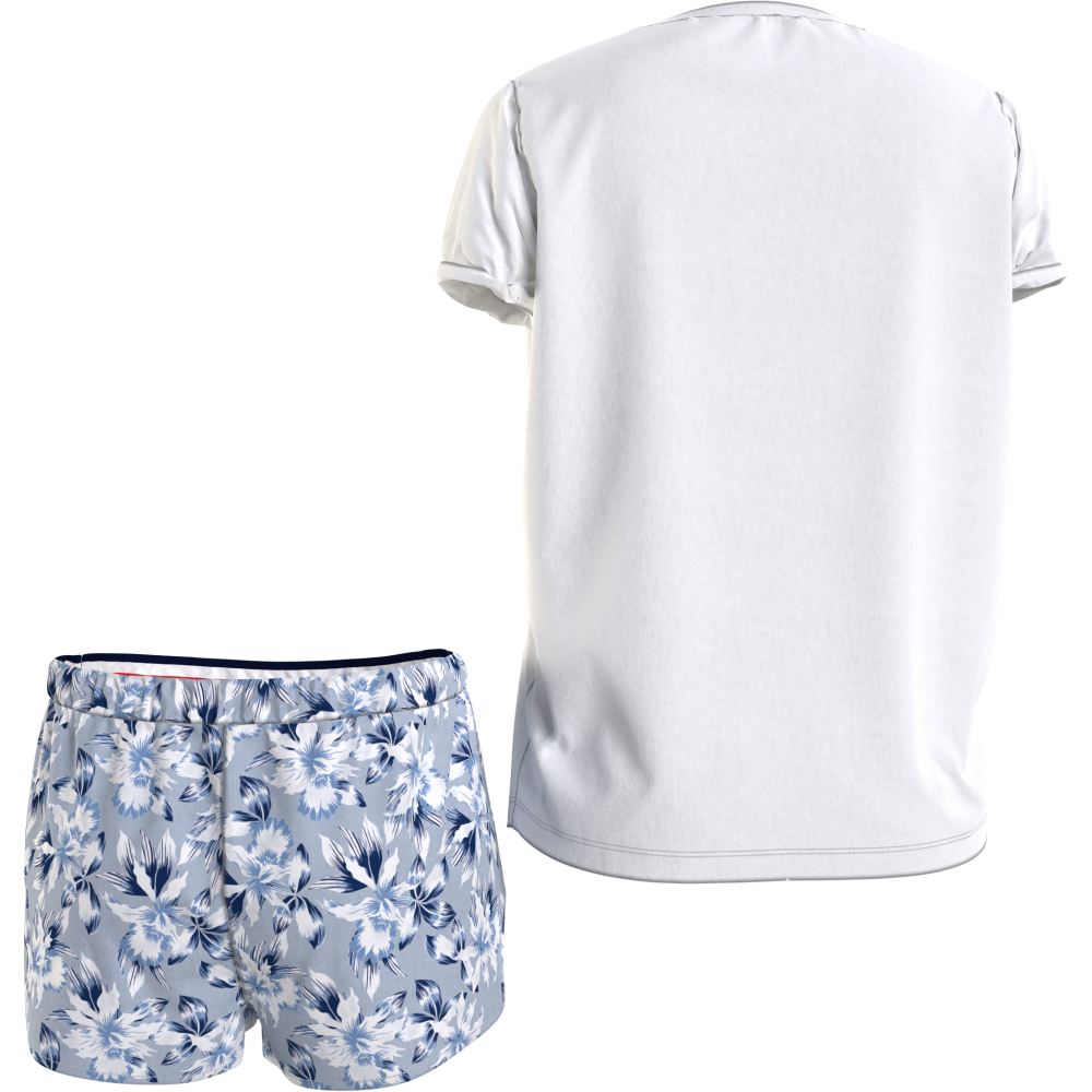 Γυναικείο Πυζαμάκι Tommy Hilfiger SS PJ SET UW0UW03621-0SW με shorts εμπριμέ