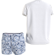 Γυναικείο Πυζαμάκι Tommy Hilfiger SS PJ SET UW0UW03621-0SW με shorts εμπριμέ