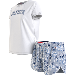 Γυναικείο Πυζαμάκι Tommy Hilfiger SS PJ SET UW0UW03621-0SW με shorts εμπριμέ