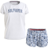 Γυναικείο Πυζαμάκι Tommy Hilfiger SS PJ SET UW0UW03621-0SW με shorts εμπριμέ