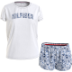 Γυναικείο Πυζαμάκι Tommy Hilfiger SS PJ SET UW0UW03621-0SW με shorts εμπριμέ