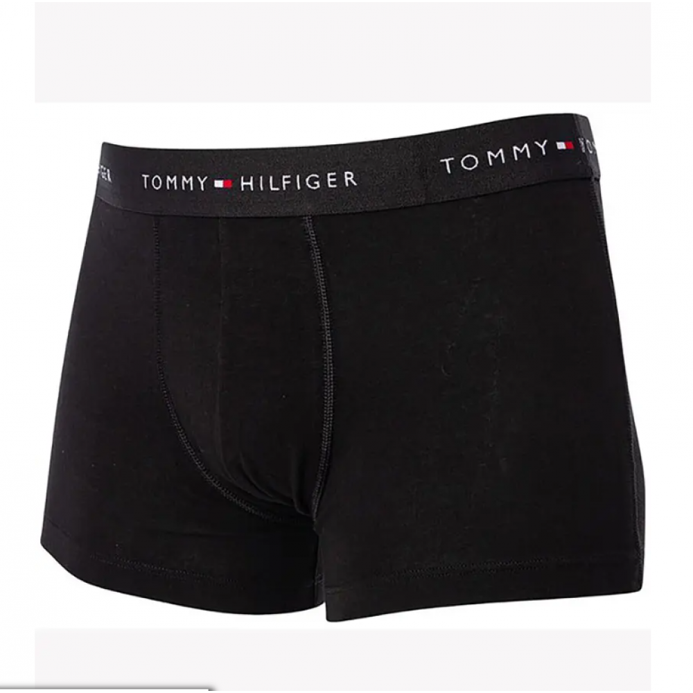 Tommy Hilfiger UM0UM02763-0SK, 3p WB Trunk  , Ανδρικά μπόξερ από οργανικό βαμβάκι ΜΑΥΡΟ