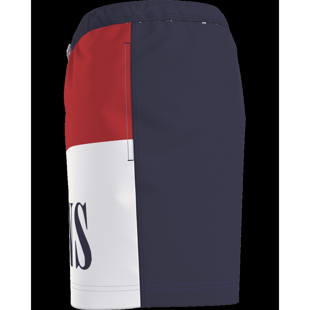 Tommy Hilfiger UM0UM02753-C873 SF Medium Drawstring Colorblock Ανδρικό Μαγιό Βερμούδα ΜΠΛΕ ΣΚΟΥΡΟ