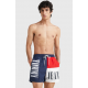 Tommy Hilfiger UM0UM02753-C873 SF Medium Drawstring Colorblock Ανδρικό Μαγιό Βερμούδα ΜΠΛΕ ΣΚΟΥΡΟ