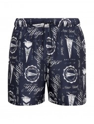 Tommy Hilfiger UM0UM02827-DX1 Medium Drawstring Print Ανδρικό Μαγιό Βερμούδα DARK BLUE