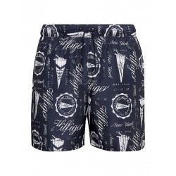 Tommy Hilfiger UM0UM02827-DX1 Medium Drawstring Print Ανδρικό Μαγιό Βερμούδα DARK BLUE