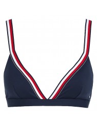 Tommy Hilfiger Μαγιό Top Triangle RP Signature tape UW0UW04101-DW5, ΜΠΛΕ ΣΚΟΥΡΟ