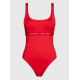 Ολόσωμο Μαγιό Tommy Hilfiger One-Piece UW0UW04126-XLG, με τετράγωνη λαιμόκοψη, ΚΟΚΚΙΝΟ