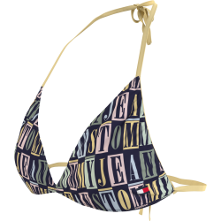 Γυναικείο Μαγιό Τοπ Tommy Hilfiger Adjustable Triangle Bikini Top UW0UW04081-0GL TYPE PRINT