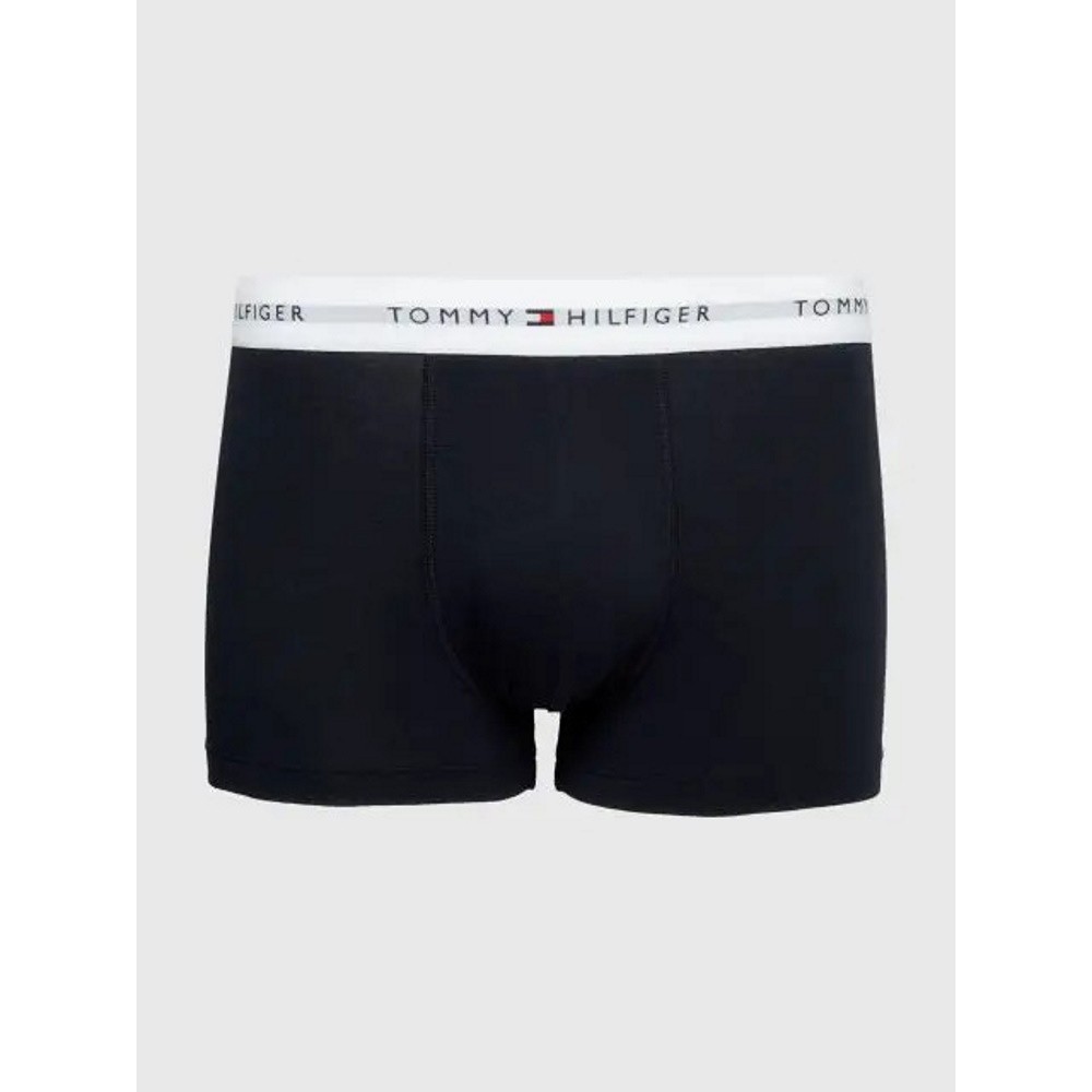 Tommy Hilfiger 3p Trunk UM0UM02761-0WT, Ανδρικά μπόξερ Σετ 3 τεμαχίων με άσπρο λάστιχο, ΜΠΛΕ